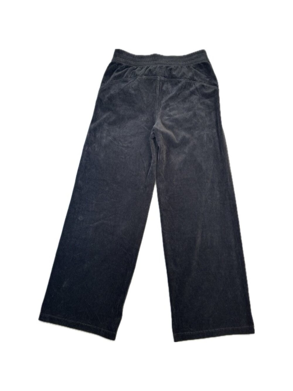 Lululemon Scuba Mid-Rise Wide-Leg Velvet Cord Pants Black Gray Size 8 Corduroy